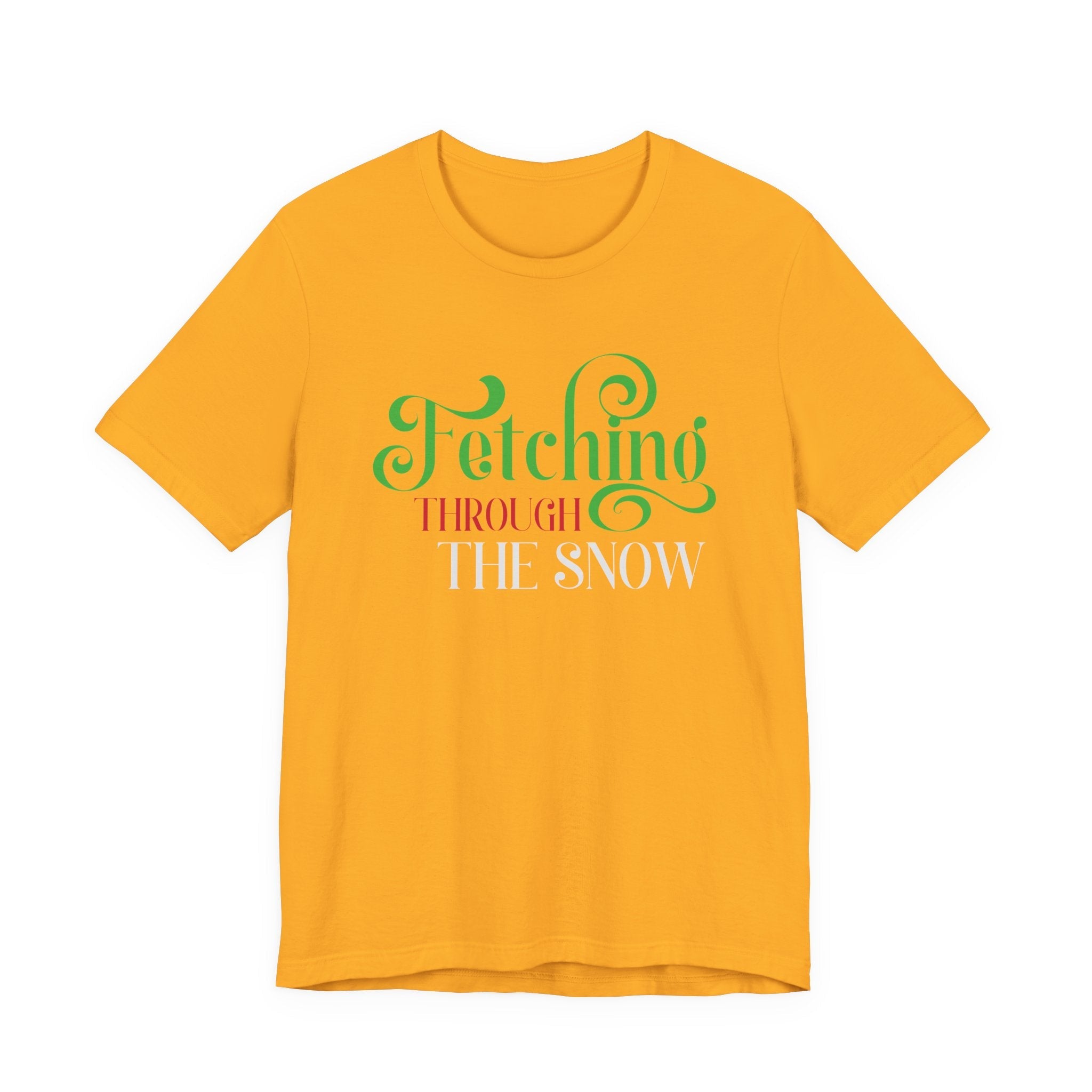 Fetching Through the Snow T-Shirt — Holiday Dog Lover Tee - Shaggy Chic