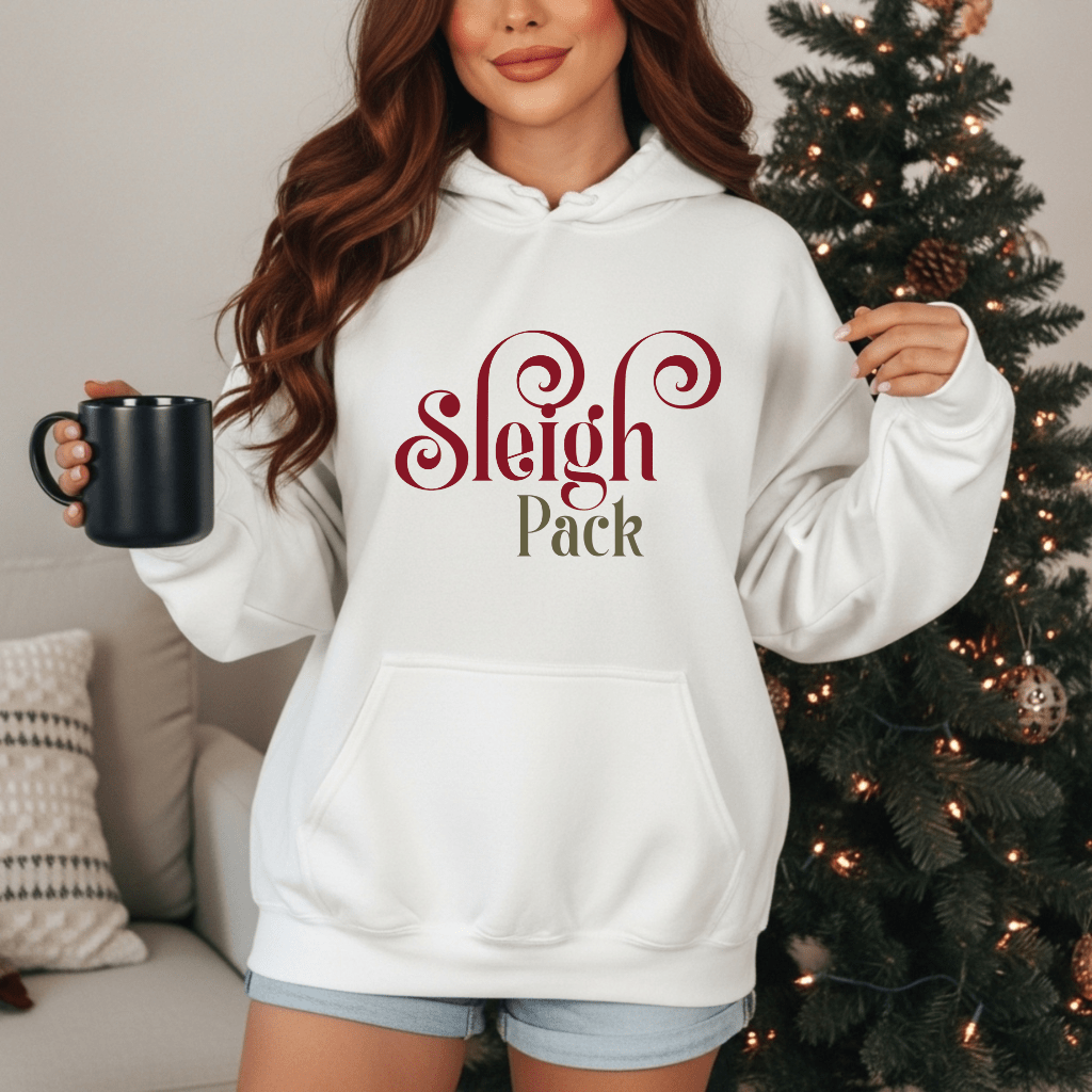 Funny Dog Vibes Hooded Sweatshirt - Holiday Mood Quotes - Shaggy Chic