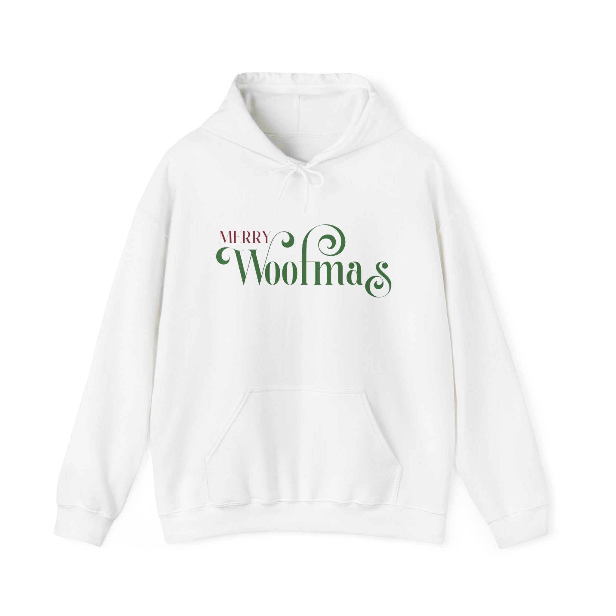 Holiday Dog Vibes Hooded Sweatshirt - Modern Typography Quote Apparel - Shaggy Chic