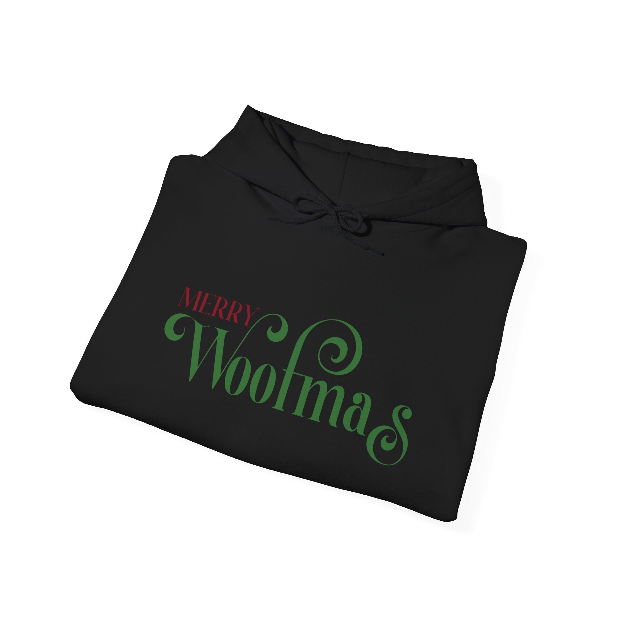Holiday Dog Vibes Hooded Sweatshirt - Modern Typography Quote Apparel - Shaggy Chic