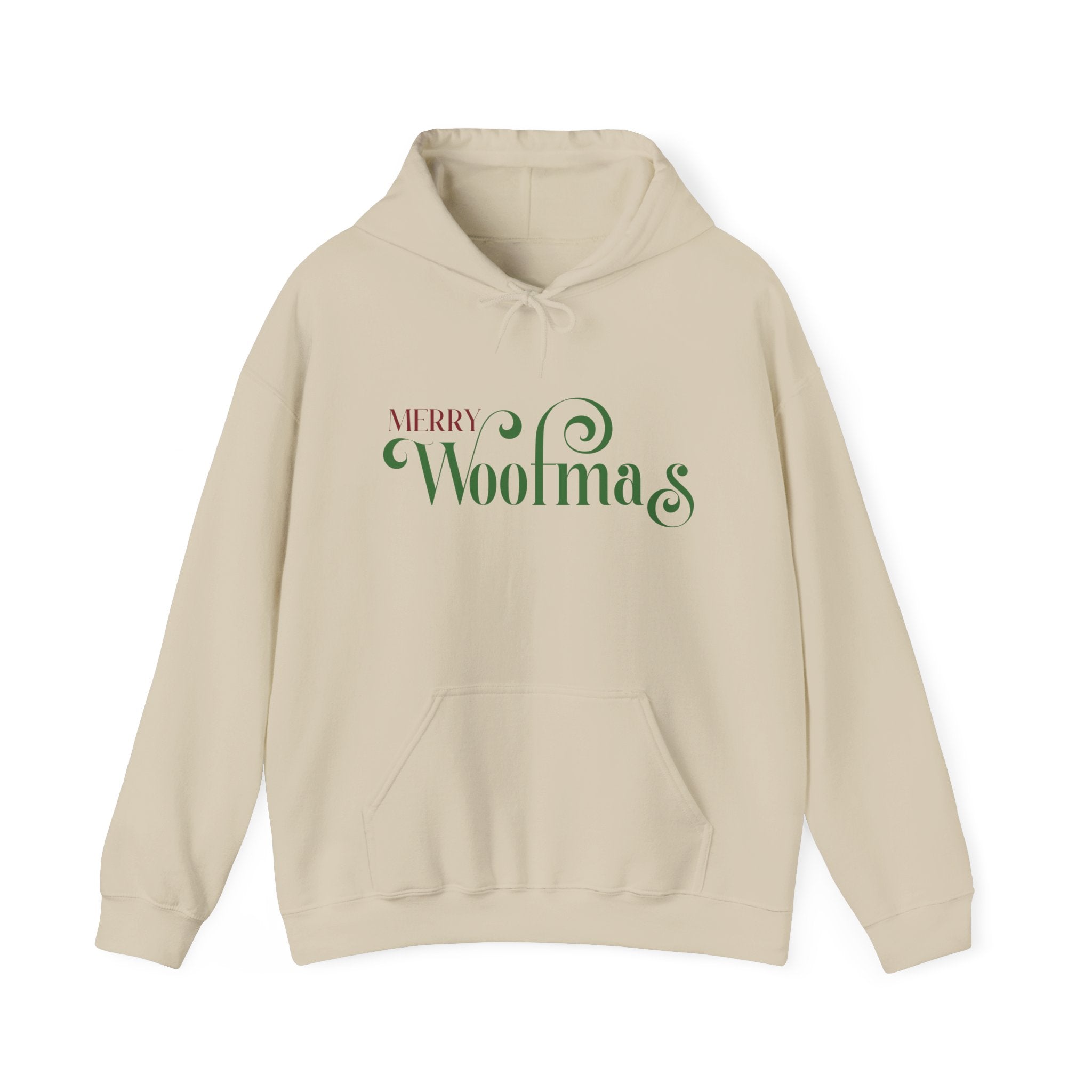 Holiday Dog Vibes Hooded Sweatshirt - Modern Typography Quote Apparel - Shaggy Chic