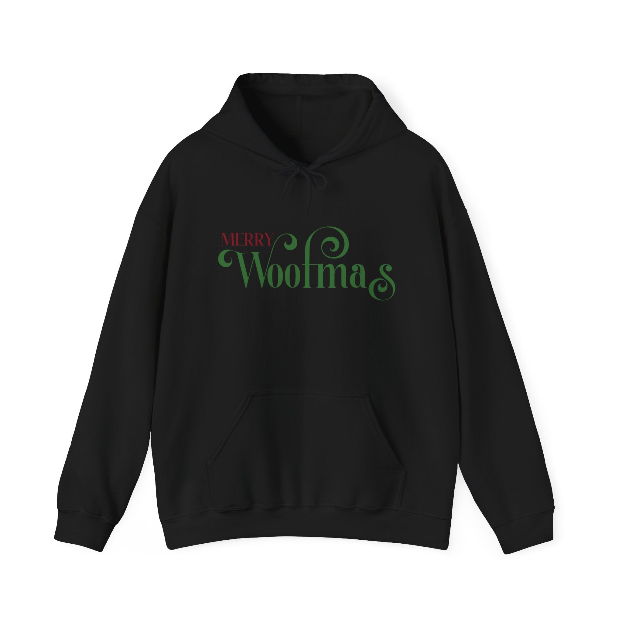 Holiday Dog Vibes Hooded Sweatshirt - Modern Typography Quote Apparel - Shaggy Chic