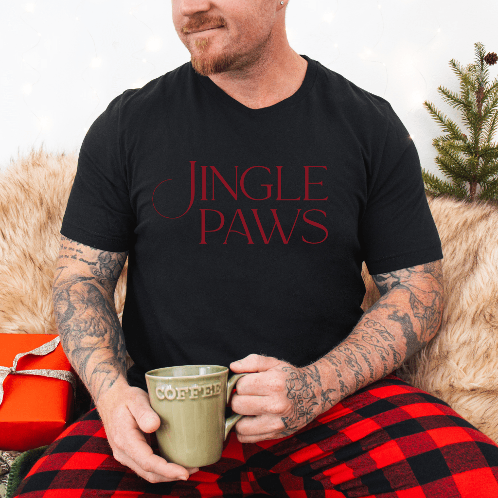 Jingle Paws Christmas Tee – Festive Holiday Pet Lover Shirt - Shaggy Chic