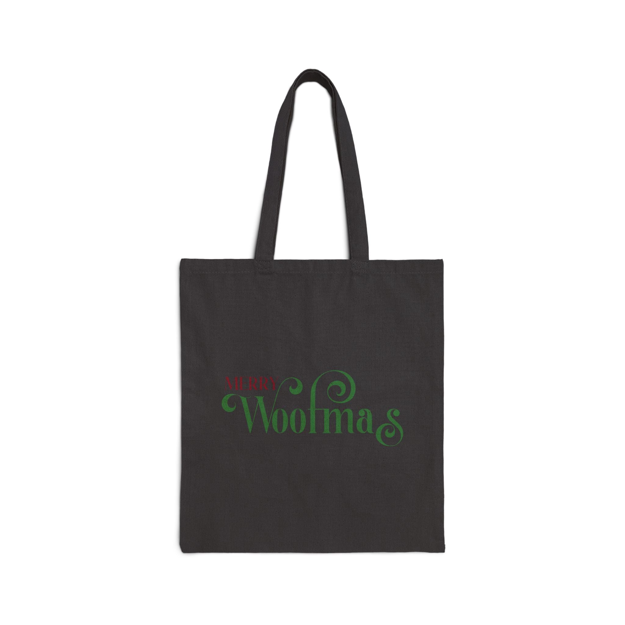 Merry Woofmas Tote Bag — Holiday Knitting Gift Canvas Tote - Shaggy Chic