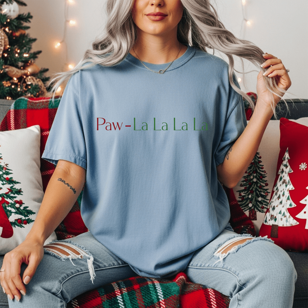 Paw - lalalala Tee – Cute Dog Christmas Song T-Shirt - Shaggy Chic