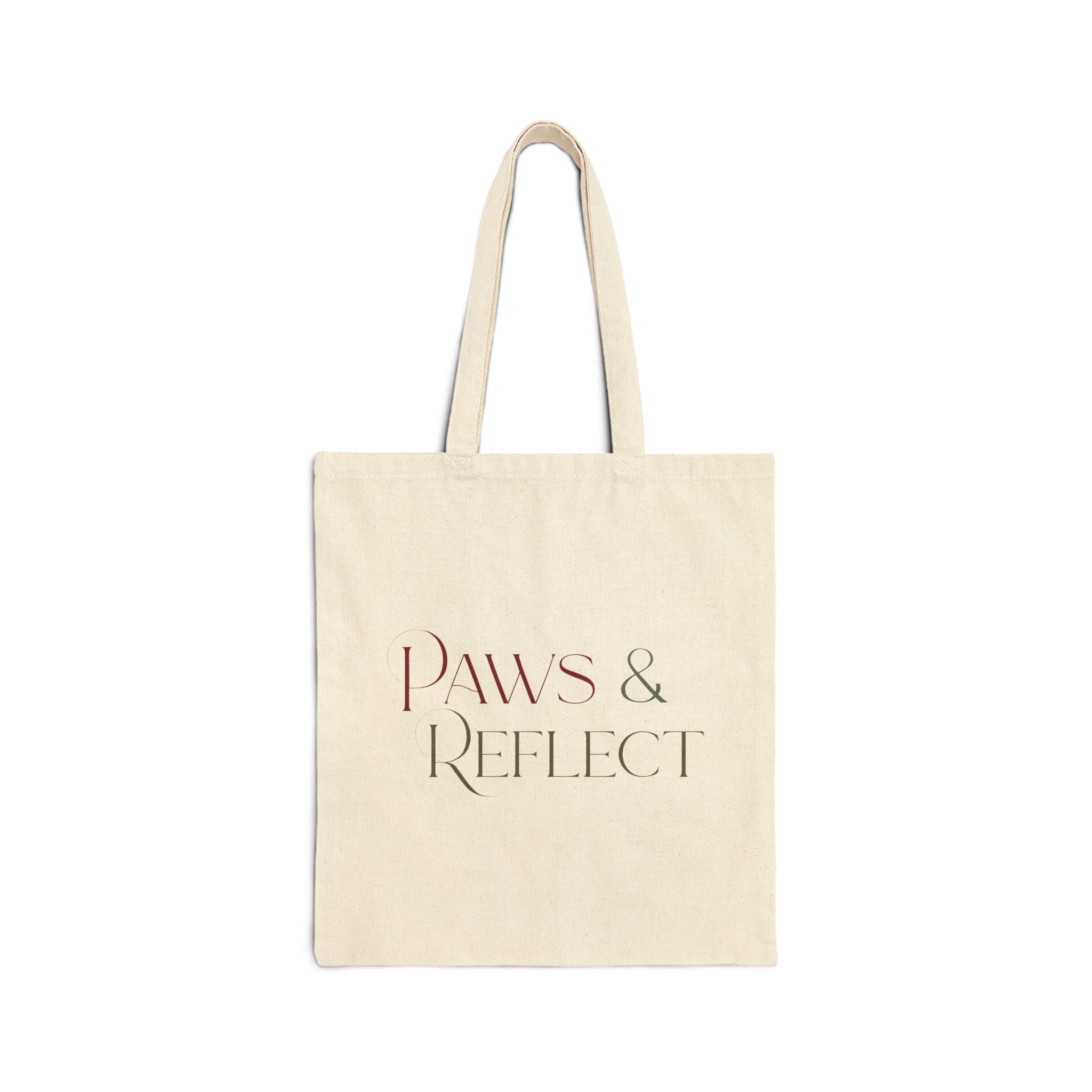 Paws & Reflect Canvas Tote — Minimalist Pet Lover Reusable Bag - Shaggy Chic