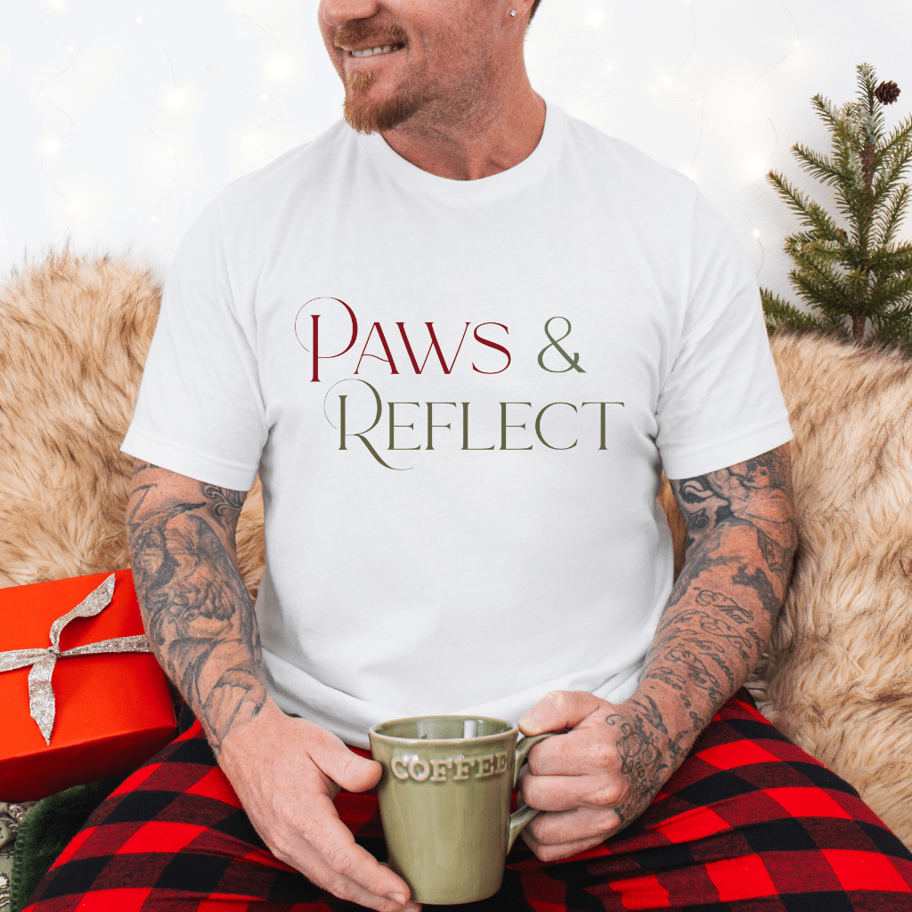 Paws & Reflect T‑Shirt — Minimal Pet Lover Tee - Shaggy Chic