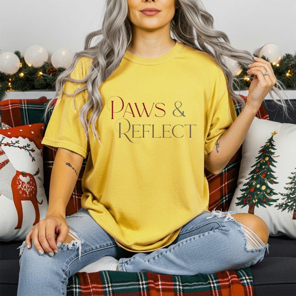 Paws & Reflect T‑Shirt — Minimal Pet Lover Tee - Shaggy Chic