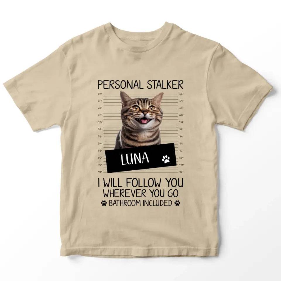 Personalised Cat Stalker T-Shirt - Shaggy Chic