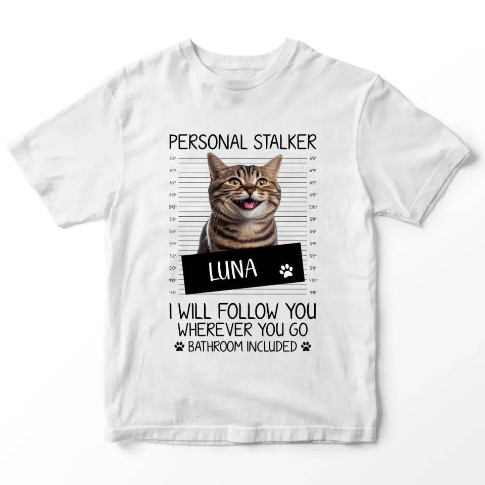 Personalised Cat Stalker T-Shirt - Shaggy Chic