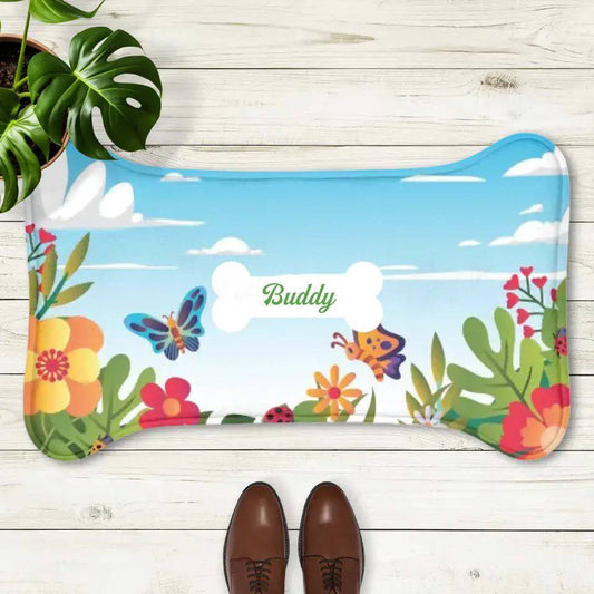 Personalised Pet Feeding Mat - Shaggy Chic