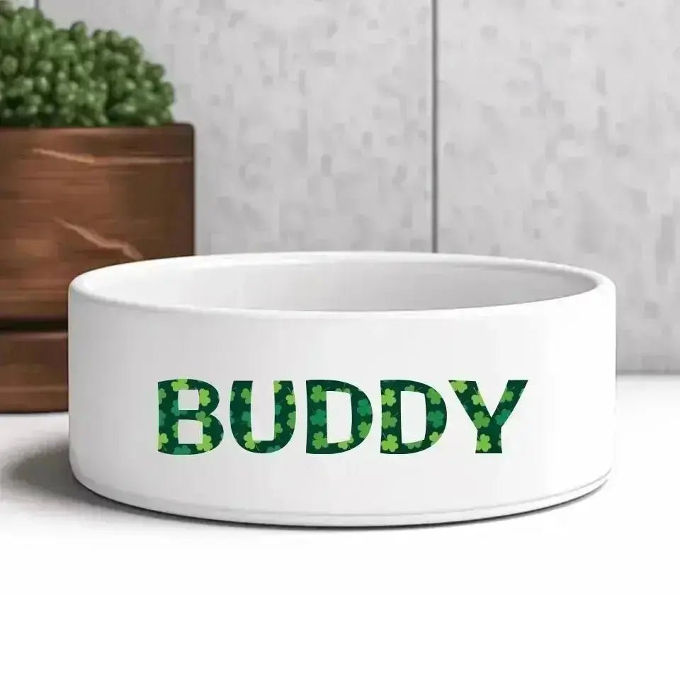 Personalised Text Style Pet Bowl - Shaggy Chic