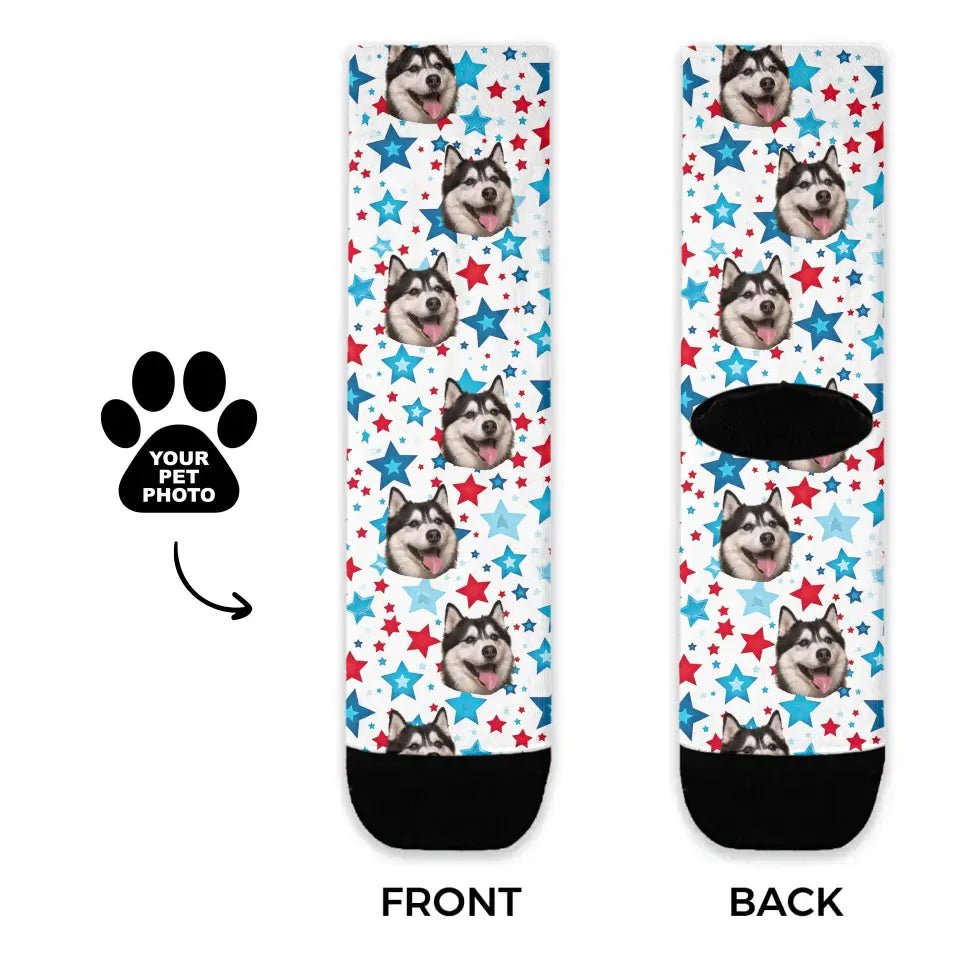 Custom 4th of July Pattern Pet Socks - Best Selling Pet Supplies - Shaggy Chic