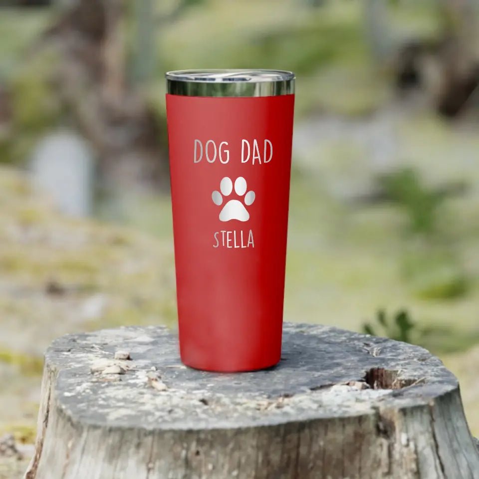 Personalized Dog Dad 22oz Tumbler - Gift for Pet Owner - Shaggy Chic