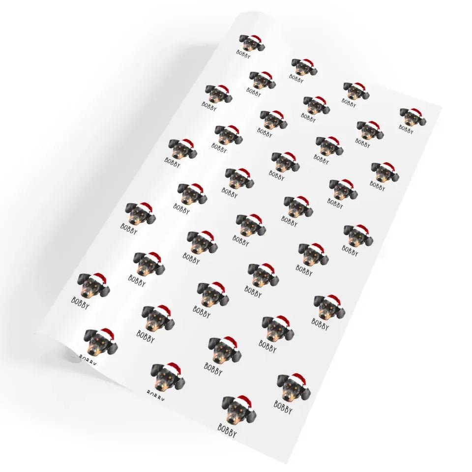 Personalized Dog Photo Gift Wrapping Paper Rolls - Shaggy Chic