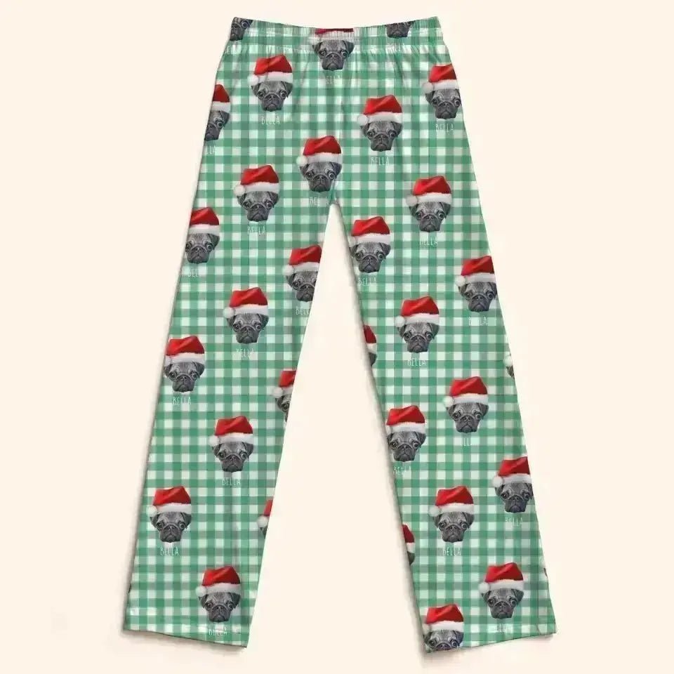 Personalized Dog Photo Kids Christmas Pajama Pants - Shaggy Chic