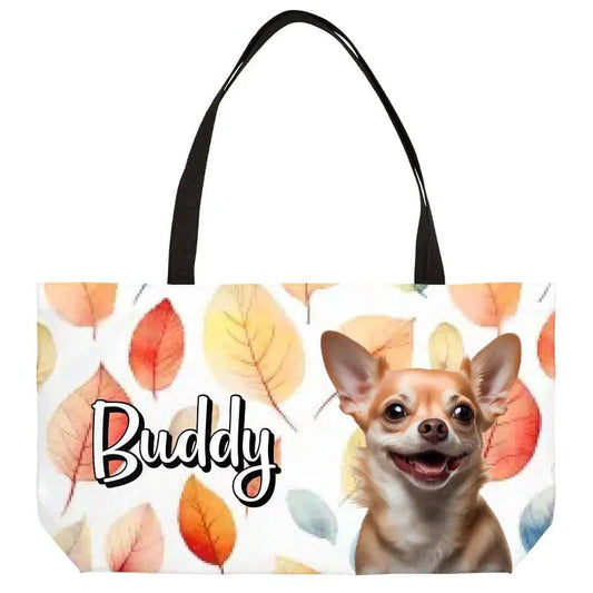 Personalized Fall Style Dog Weekender Tote - Shaggy Chic