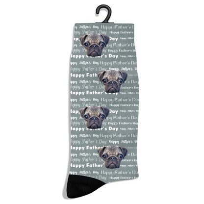 Custom Typography Pet Socks - Father Days Gift in US - Shaggy Chic