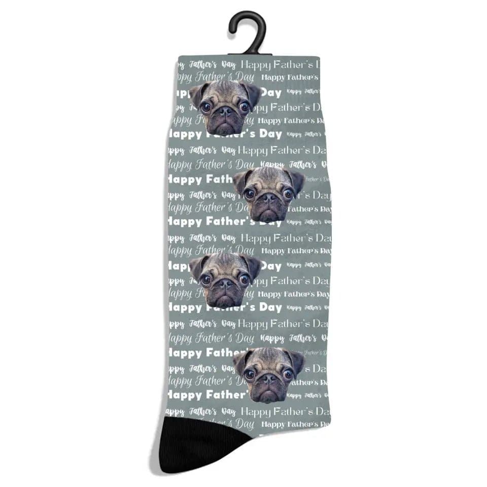 Personalized Father's Day Typography Pet Socks - Shaggy Chic