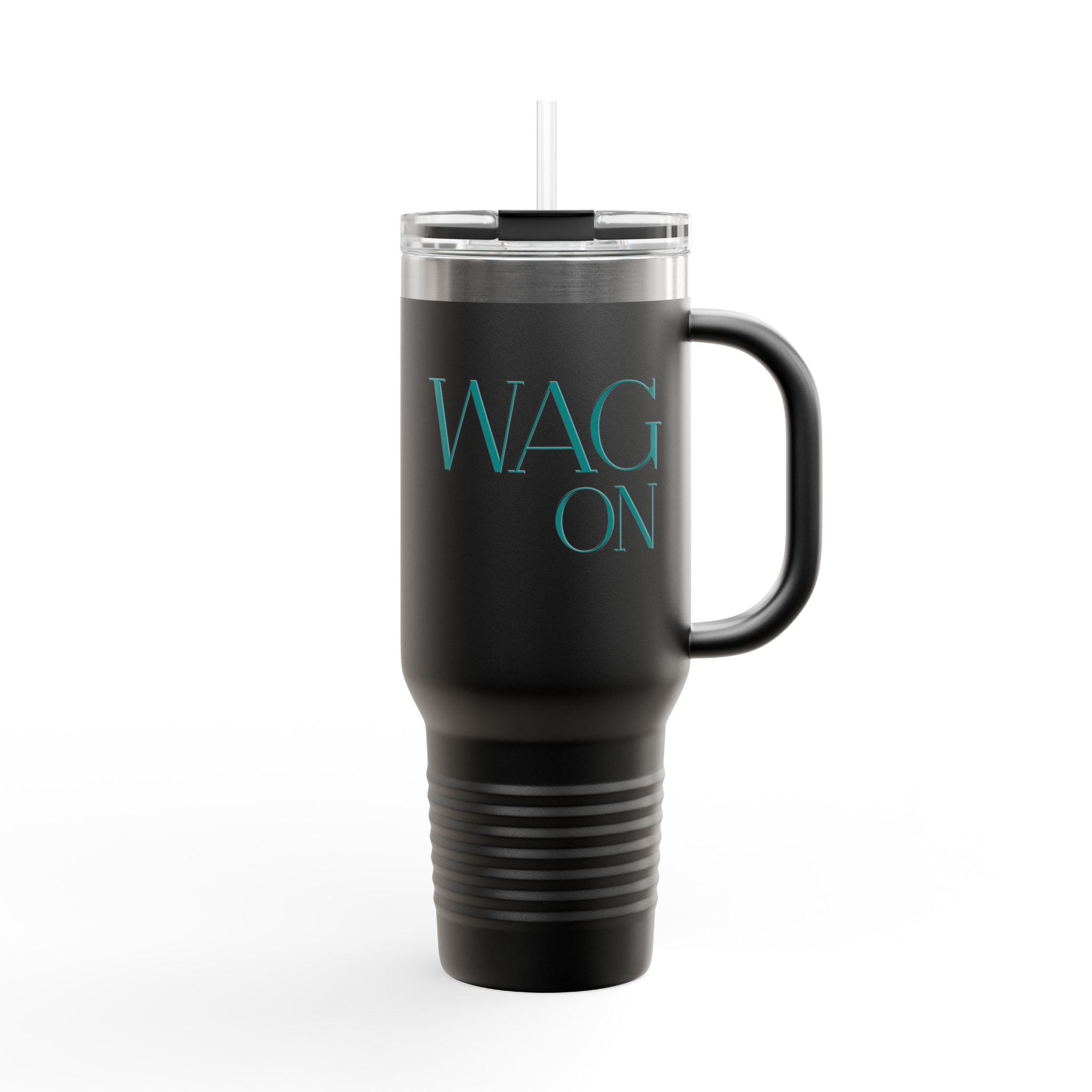 Personalized Insulated Travel Mug - 40oz "WAG ON" - Perfect for On - the - Go Coffee Lovers - Shaggy Chic