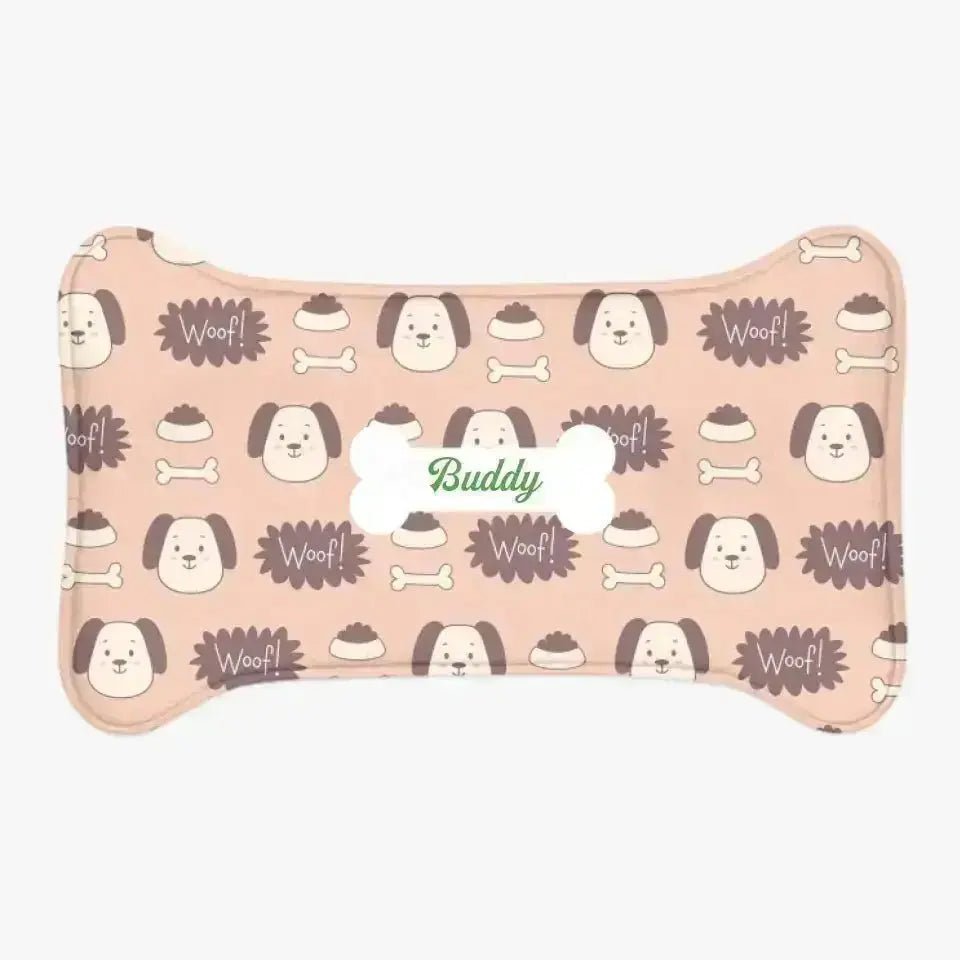 Personalized Pet Feeding Mat - Shaggy Chic