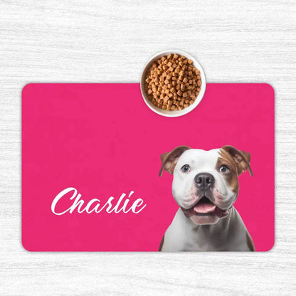 Personalized Pet Photo and Name Food Mats - Shaggy Chic