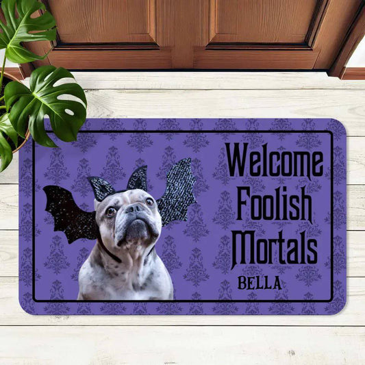 Personalized Pet Photo Halloween Doormat - Shaggy Chic