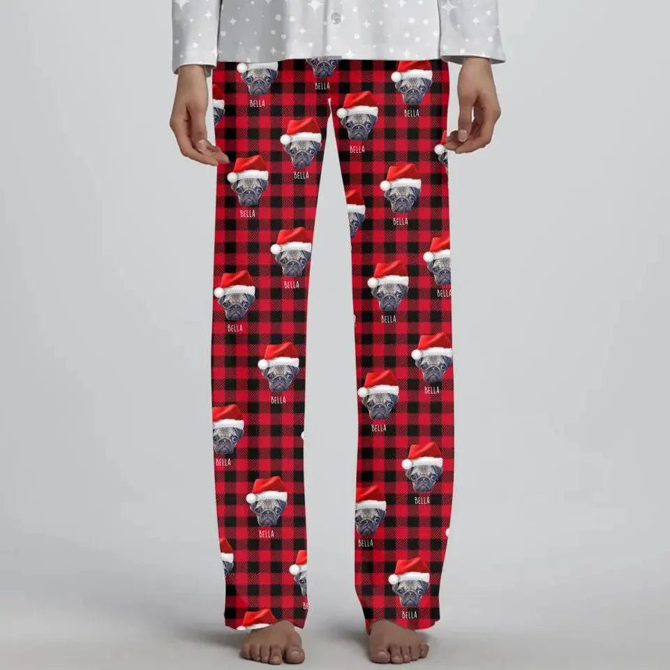 Personalized Pet Photo Women's Christmas Pajama Pants - Shaggy Chic