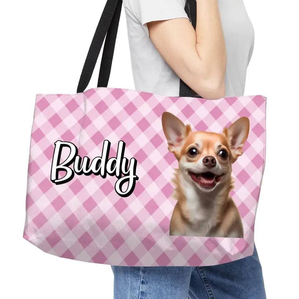 Personalized Pet Weekender Tote Bag - Shaggy Chic