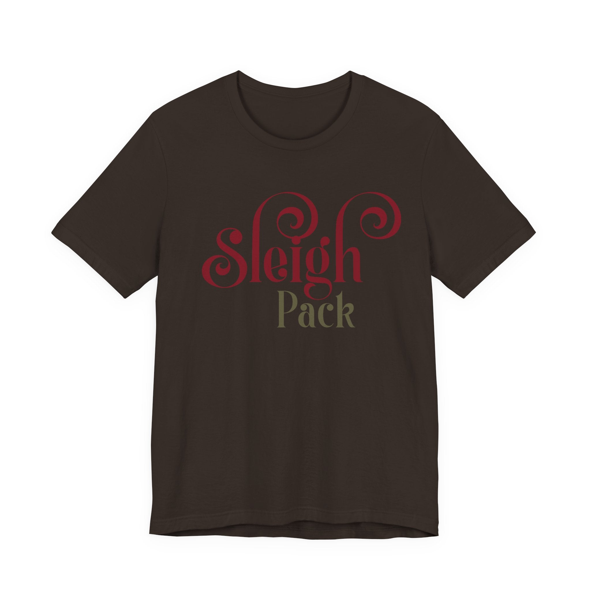 Sleigh Pack T‑Shirt — Retro Script Holiday Tee - Shaggy Chic