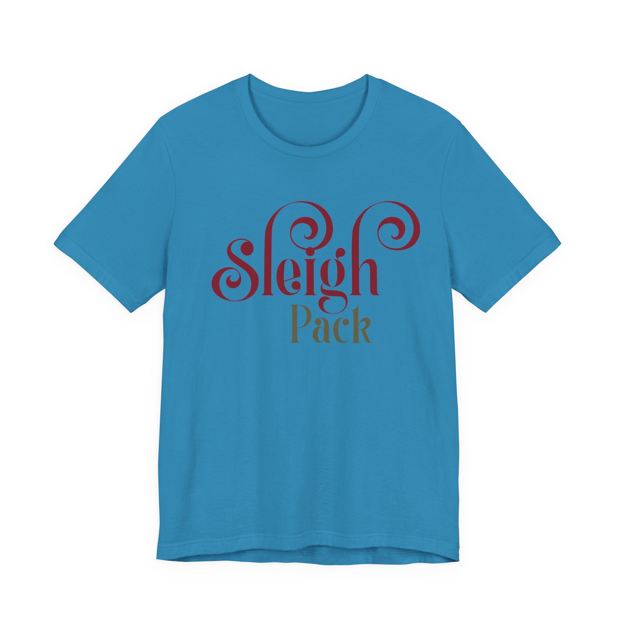Sleigh Pack T‑Shirt — Retro Script Holiday Tee - Shaggy Chic