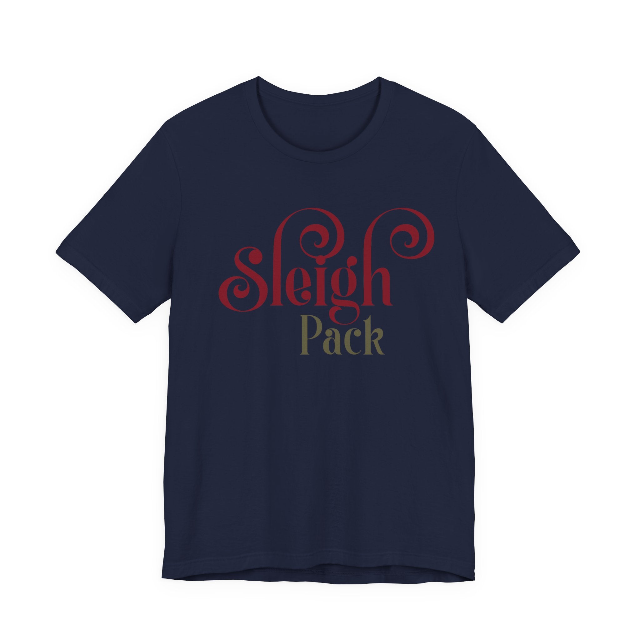 Sleigh Pack T‑Shirt — Retro Script Holiday Tee - Shaggy Chic