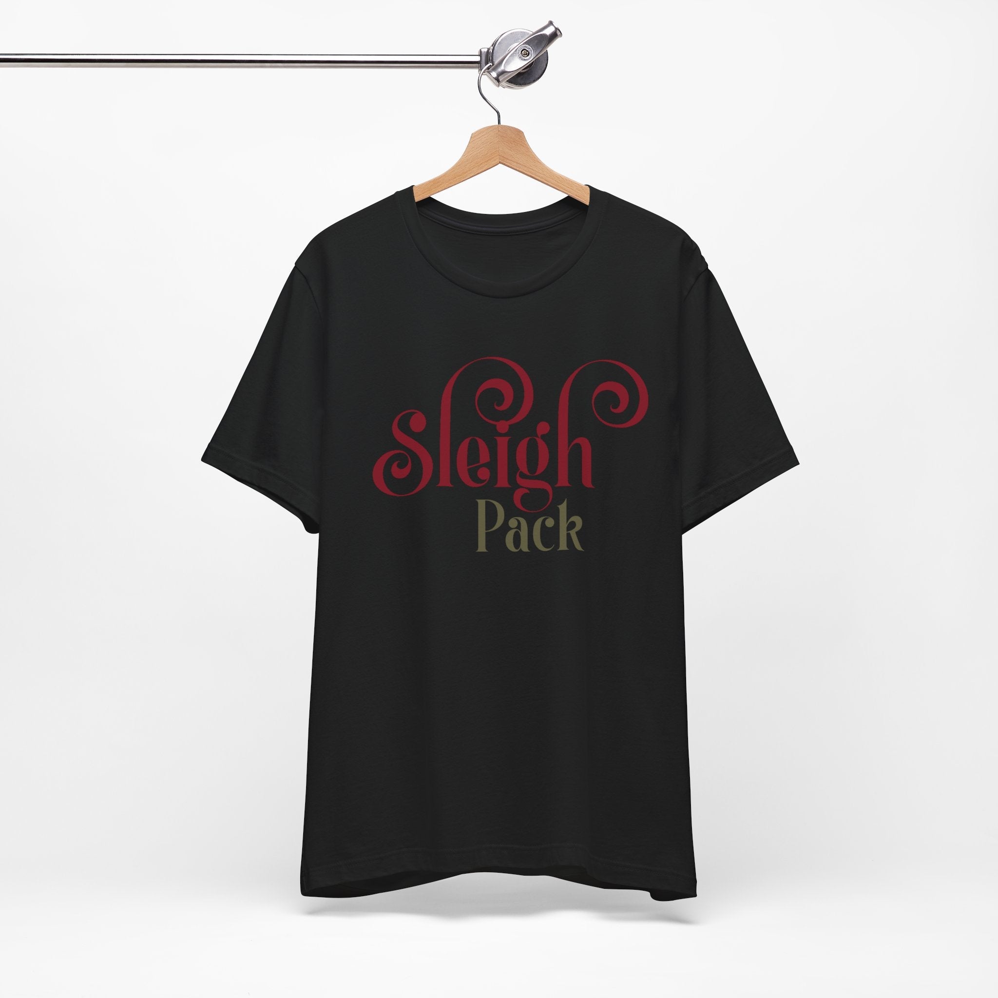 Sleigh Pack T‑Shirt — Retro Script Holiday Tee - Shaggy Chic
