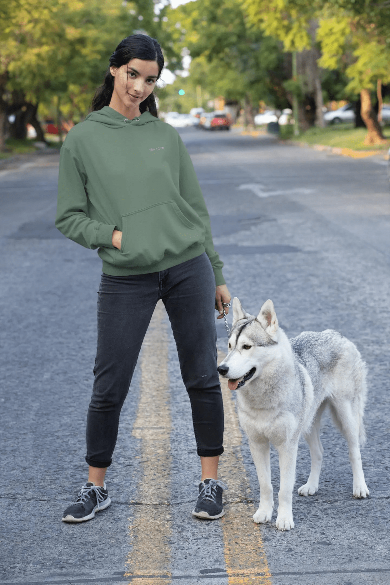 Stay Loyal Unisex Pigment - Dyed Hoodie - Comfortable & Stylish Sweatshirt for Everyday Wear - Shaggy Chic