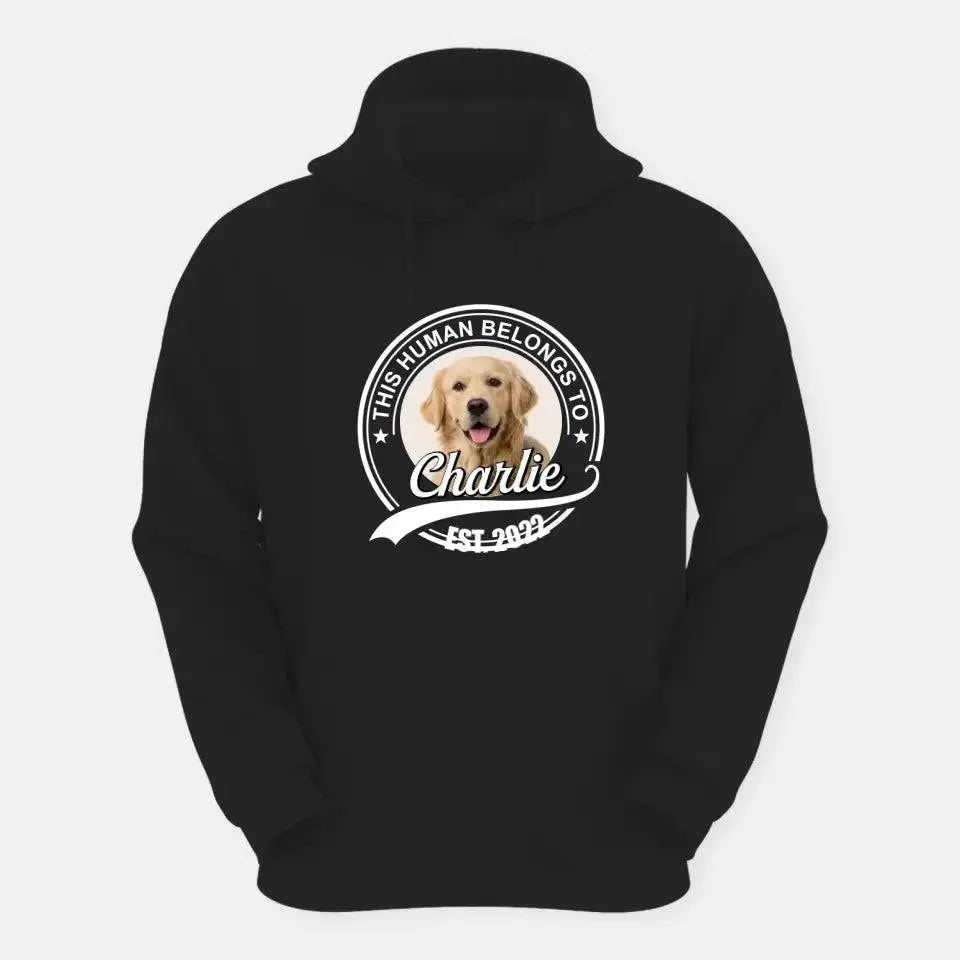 This Human Belongs to - Personalised Pet Hoodie - Shaggy Chic