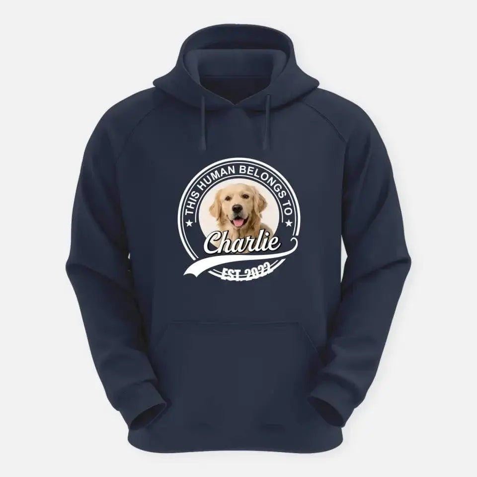 This Human Belongs to - Personalised Pet Hoodie - Shaggy Chic