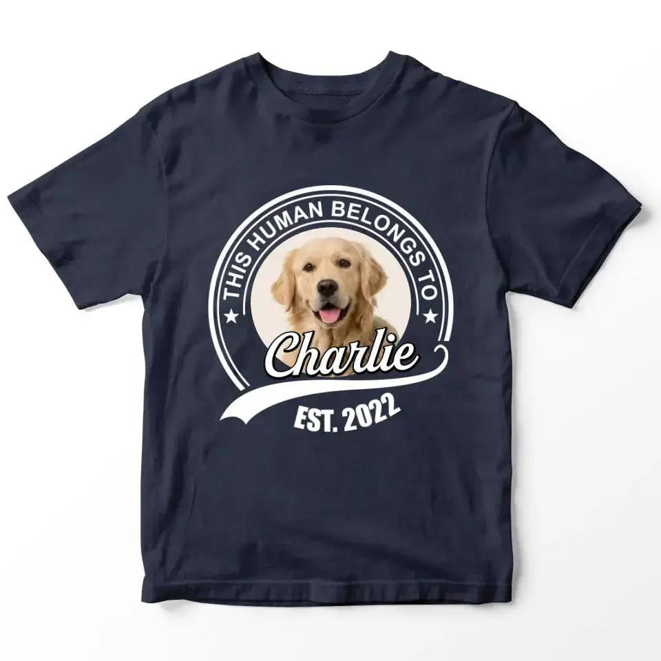 This Human Belongs to - Personalised Pet T-Shirt - Shaggy Chic