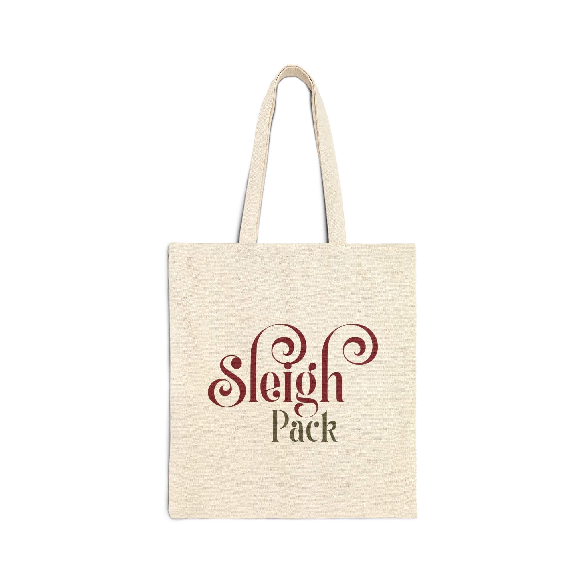Tote Bag — 'Sleigh Pack' Holiday Canvas Tote, Christmas Gift Bag - Shaggy Chic