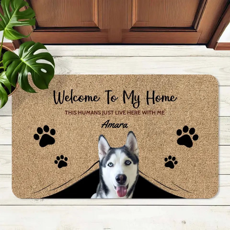 Welcome to My Home - Personalized Photo Doormat - Shaggy Chic