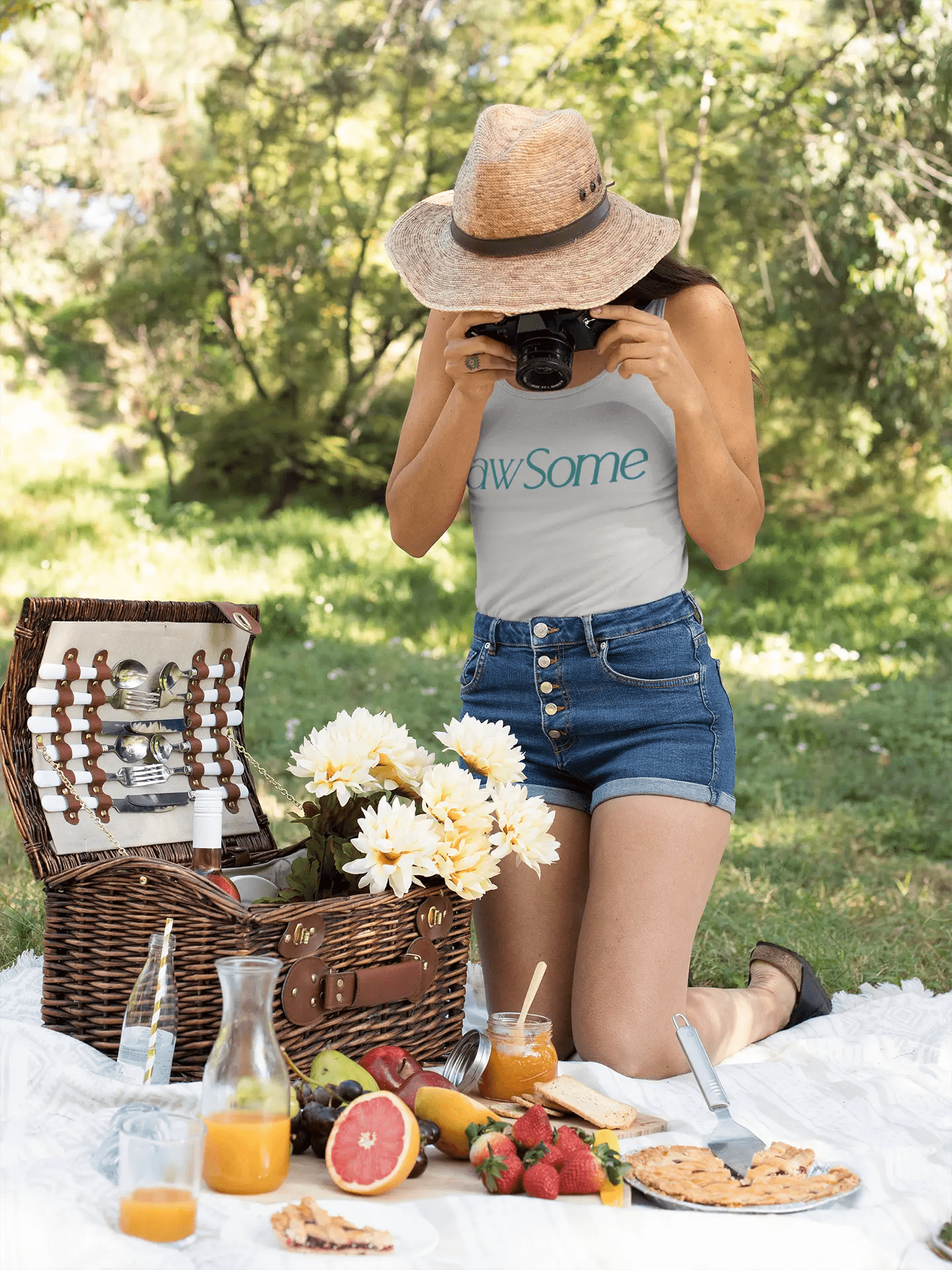 Women's Micro Rib Racer Tank Top - Shaggy Chic