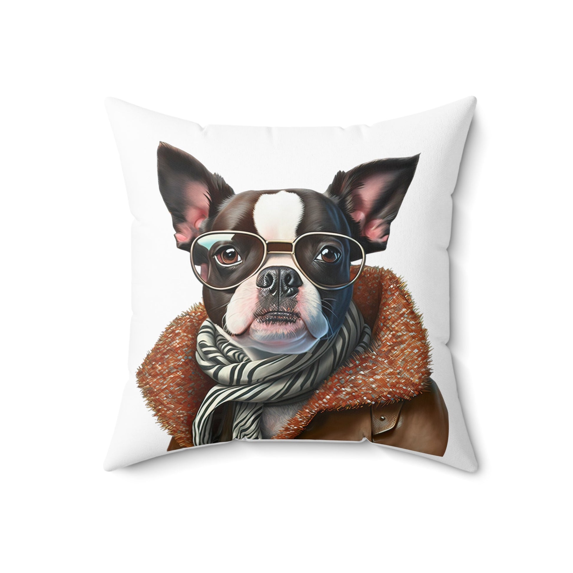 BENNY : Spun Polyester Square Pillow - Shaggy Chic