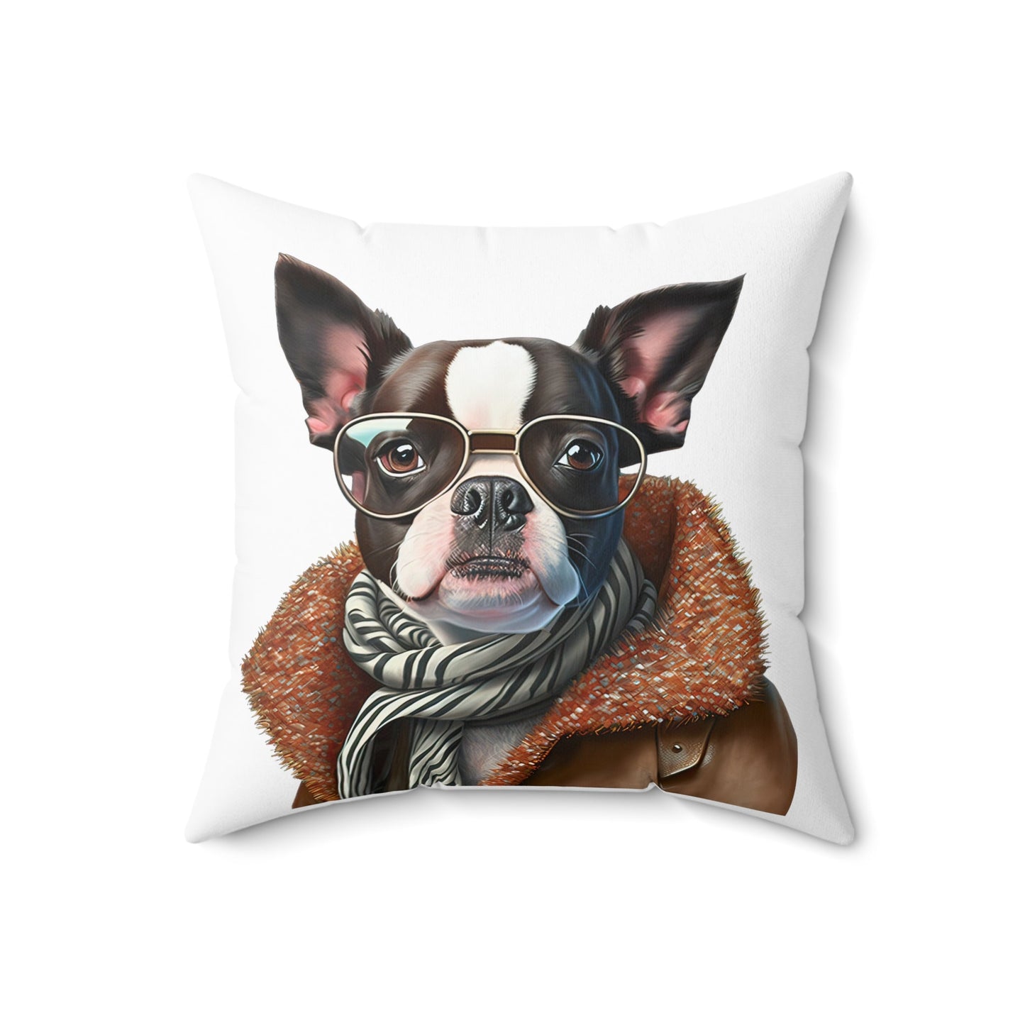 BENNY : Spun Polyester Square Pillow - Shaggy Chic