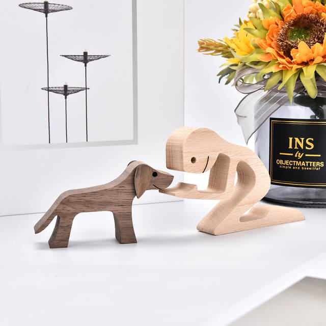 Forever Fur Friend - Hand-Carved Wooden Jigsaw Figure - Shaggy Chic