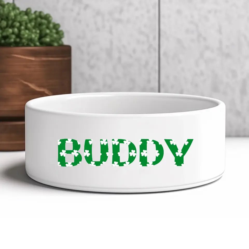 Personalised Text Style Pet Bowl - Shaggy Chic