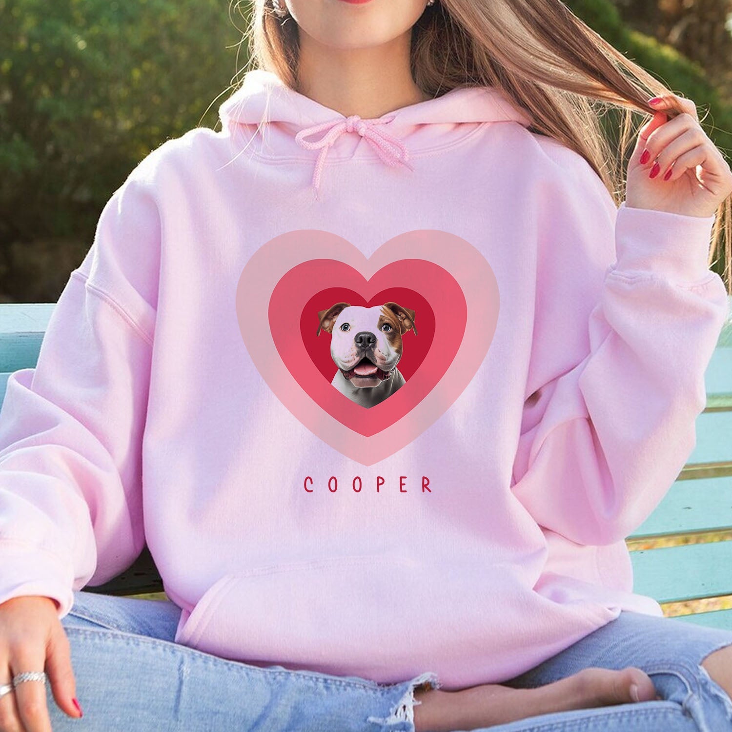 Valentine's Custom Pet Photo Hoodie - Cozy Personalized Love & Warmth - Shaggy Chic